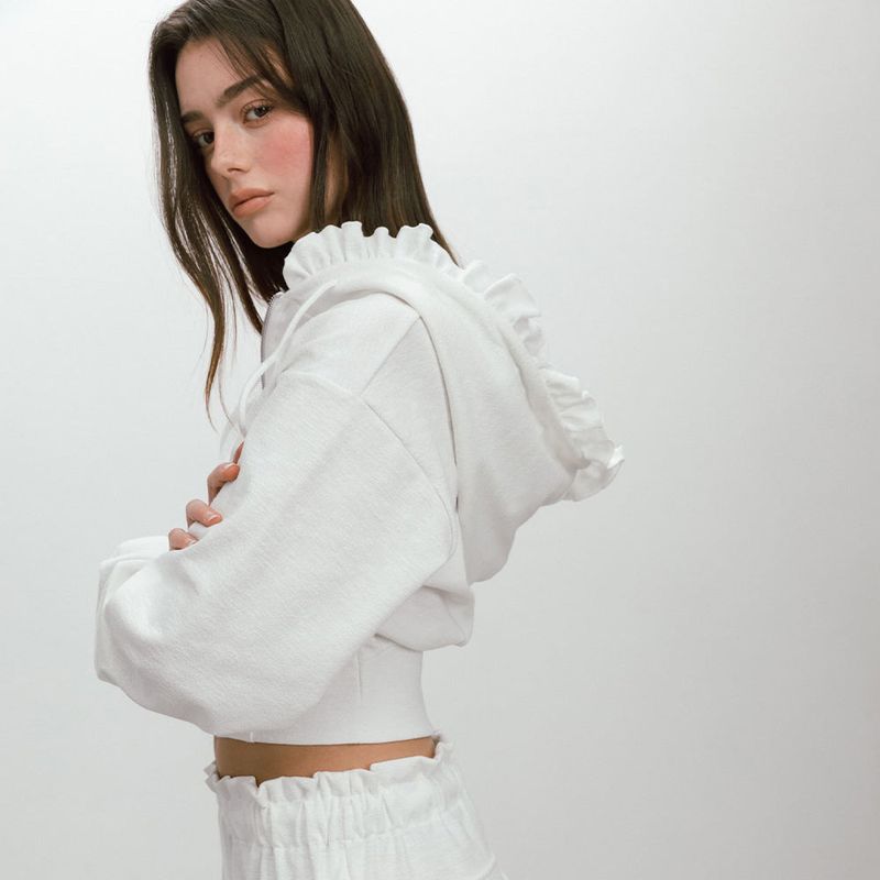 BAKE HOODIE ZIP-UP / WHITE