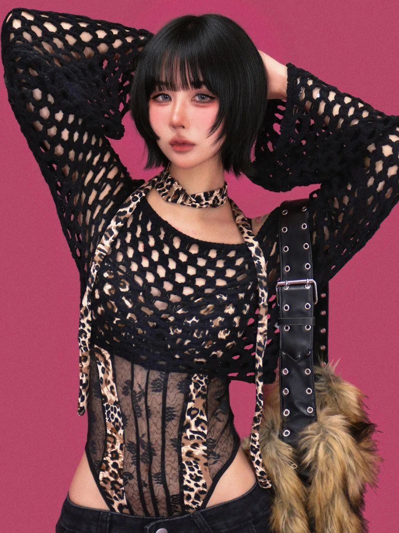 KUO（クーオ）の「[only KUO] レイジー レイヤード クロップ ニット（トップス）」