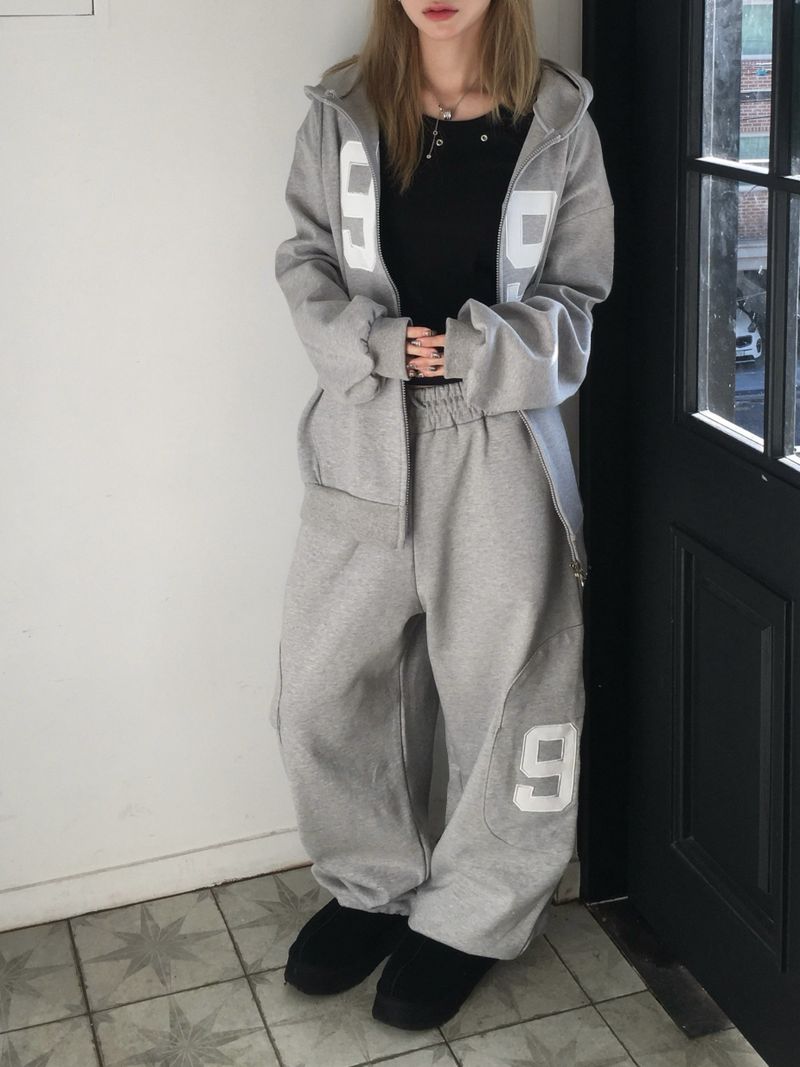 [SET] 99 Round Sweat Hoodie (3c)