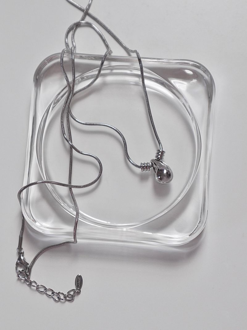 bold water drop necklace