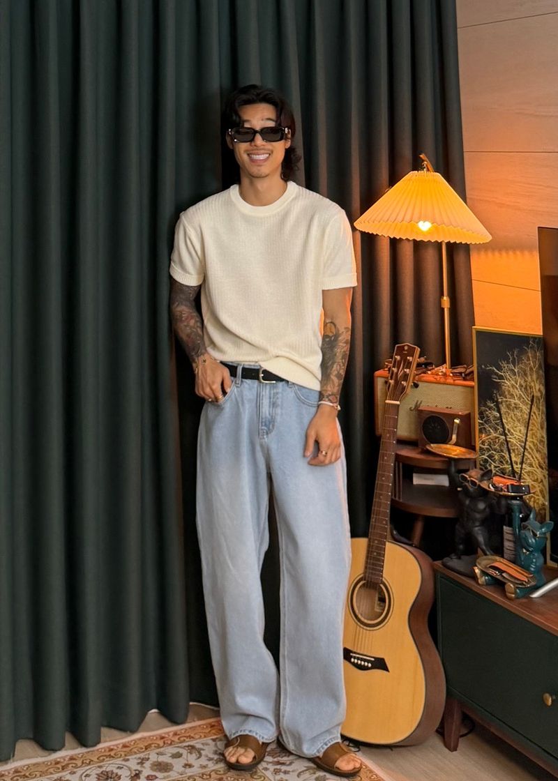 Linen Round Washable Knit 6COLOR
