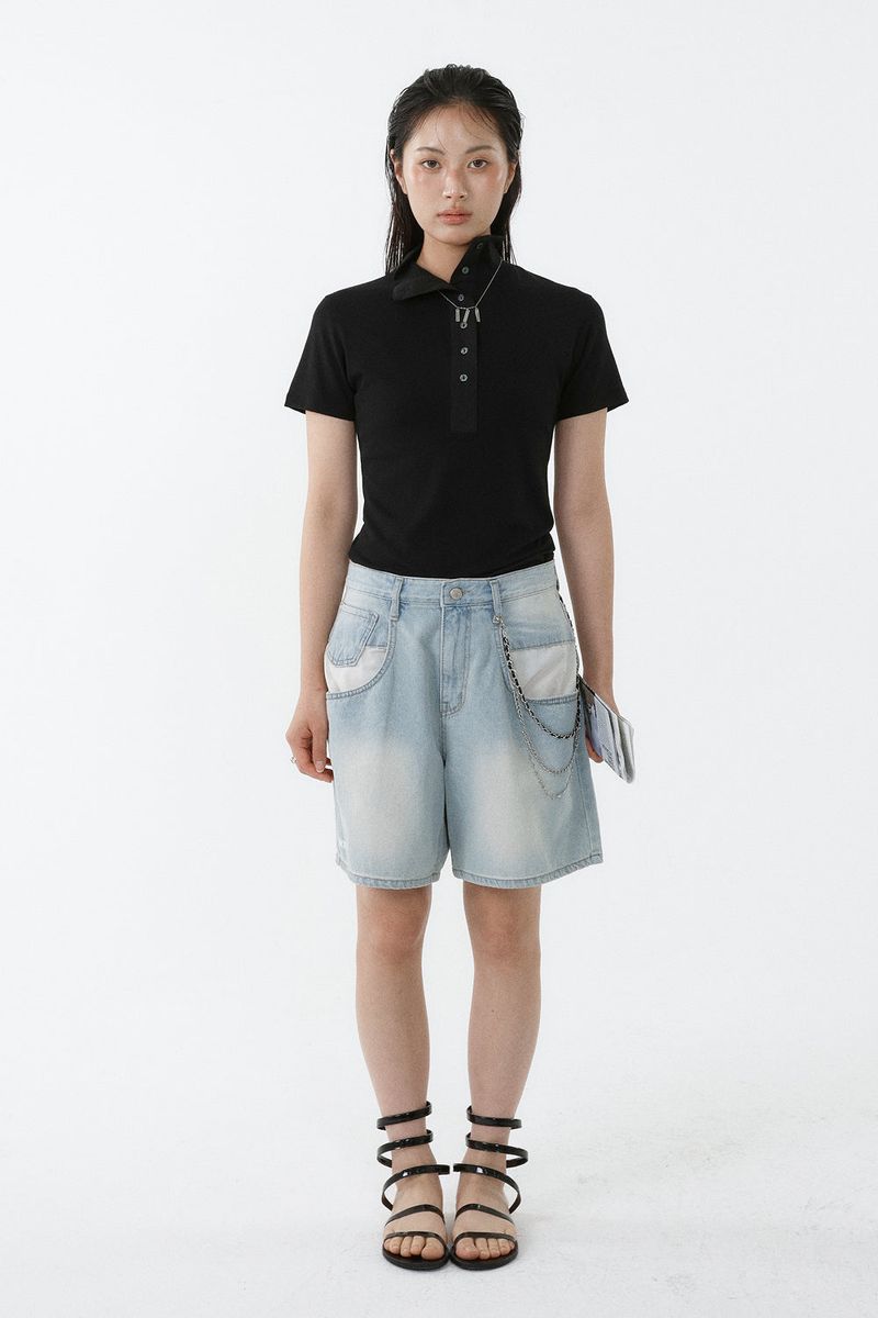 SOFT TENCEL HIGH-NECK TOP_BLACK