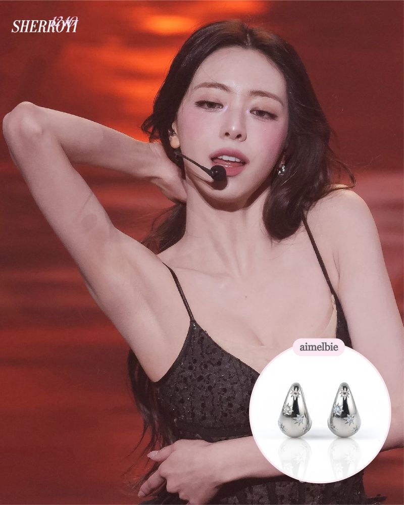 [ITZY Yuna Piercing] Tarot Star Huggies Piercing - Silver Color