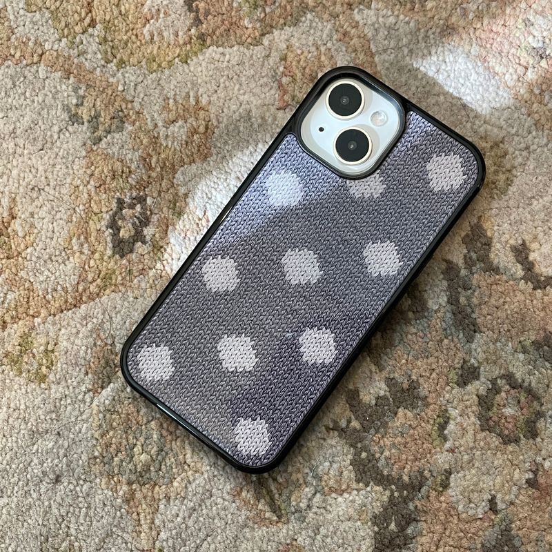 DOT GLASS BUMPER CASE_ GRAY & GRAY