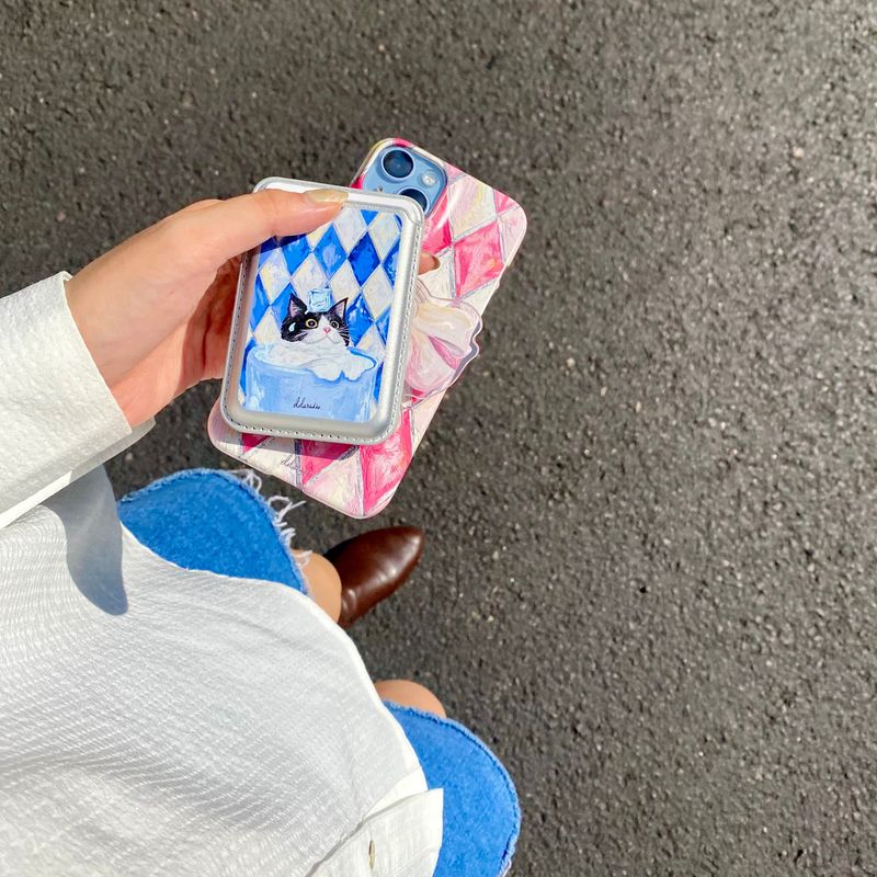 ddutudio（トゥトゥディオ）の「[ドゥミフィールズホット! ]マグセーフレザーカードスロット（スマホグッズ/小物）」