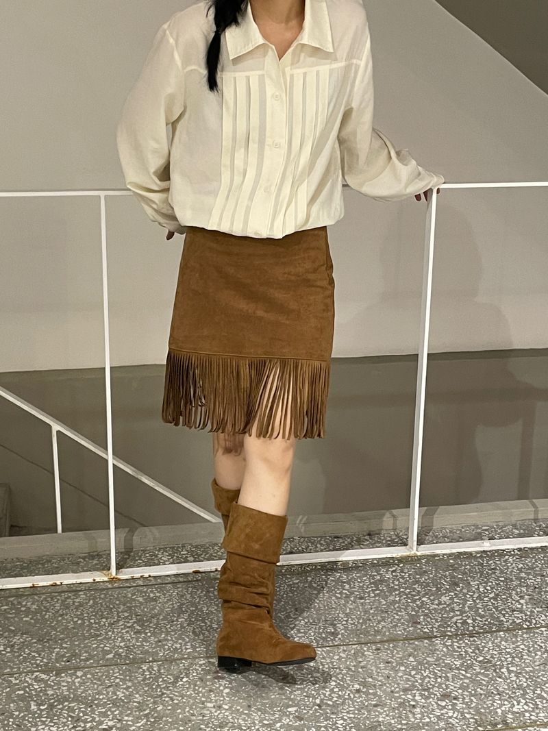 Arco iris（アルコイリス）の「Lumiere string pintuck blouse （Tops）」