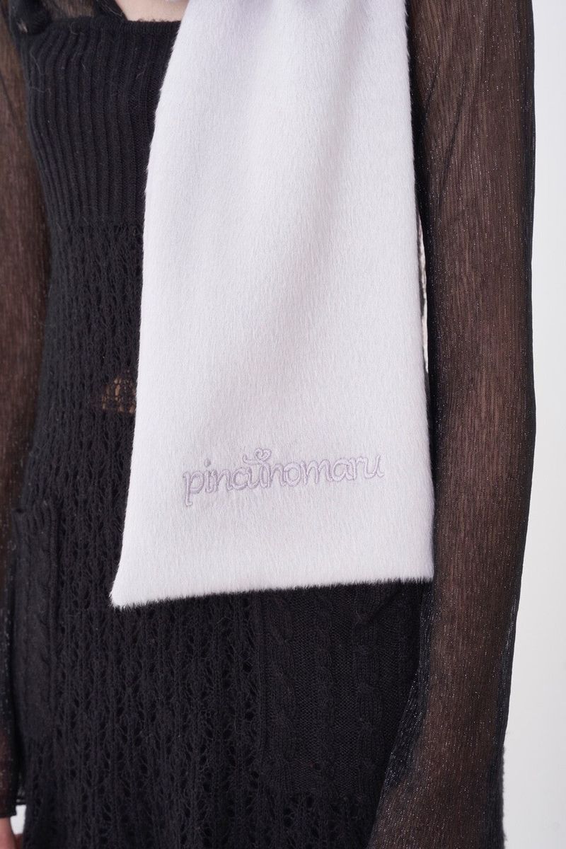 Ribbon Muffler_White Gray