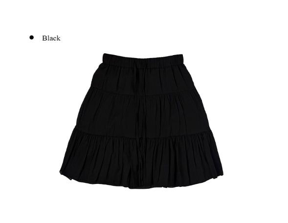 Die Tiered Chiffon Banding Midi Skirt
