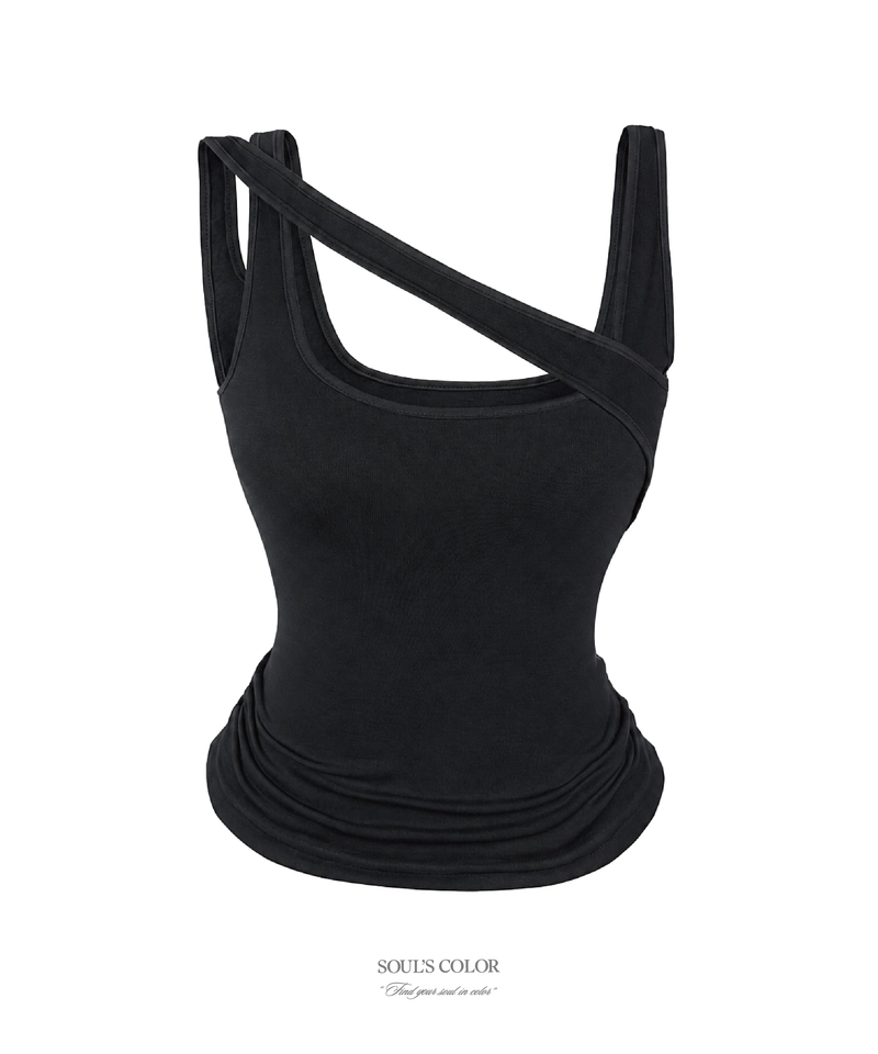STRAP SLEEVELESS TOP (3COLOR)