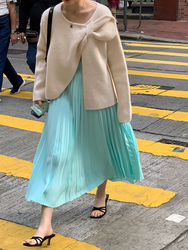 [MADE] LOVE MORE PINTUCK LONG SKIRT