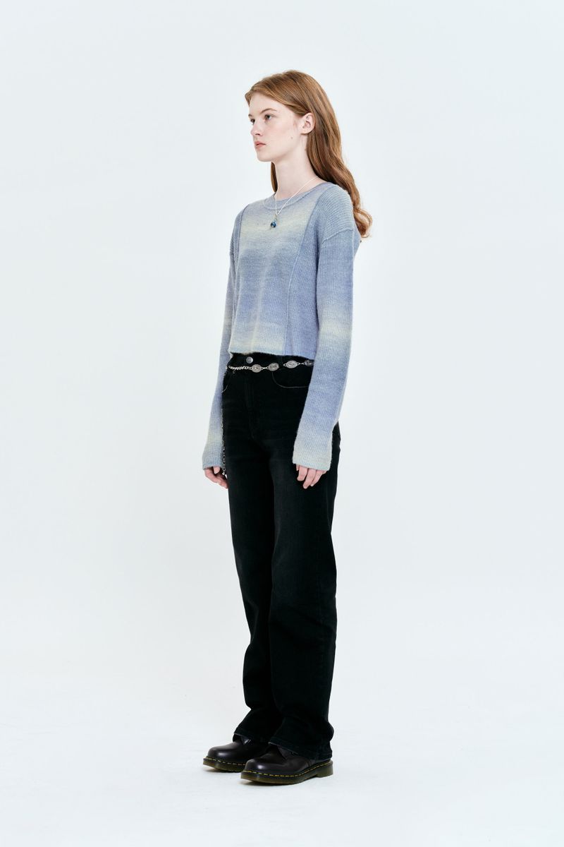 CHERRY BASIC NAPPING DENIM PANTS [BLACK]