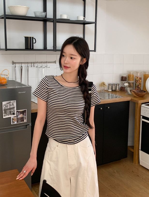 SHOPPERLAND（ショッパーランド）の「デイリーボーダーショートスリーブTシャツ(3color)（トップス）」