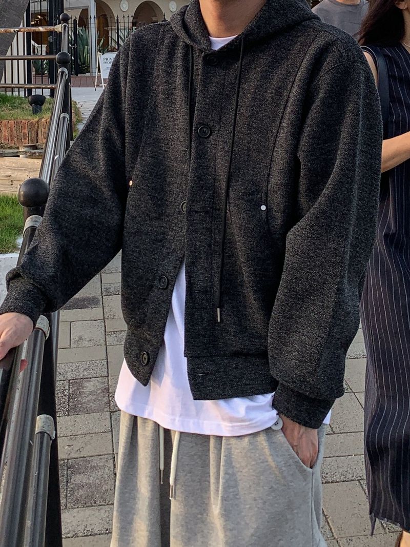 Kiron Hooded knit cardigan
