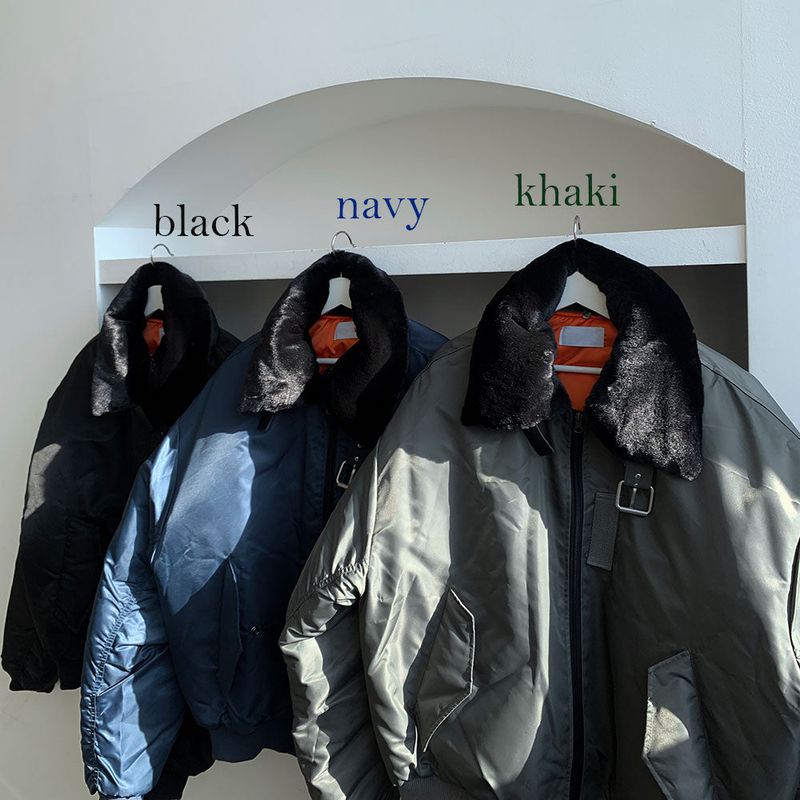 Fur Collar MA-1 Jumper (3color)