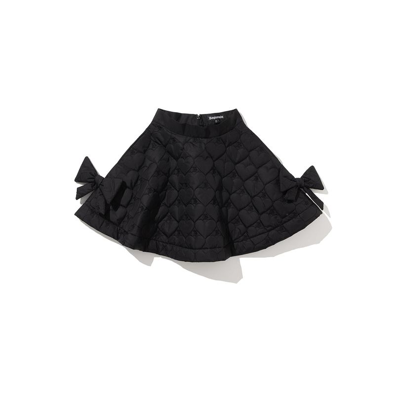 Heart Quilted Skirt (Black)
