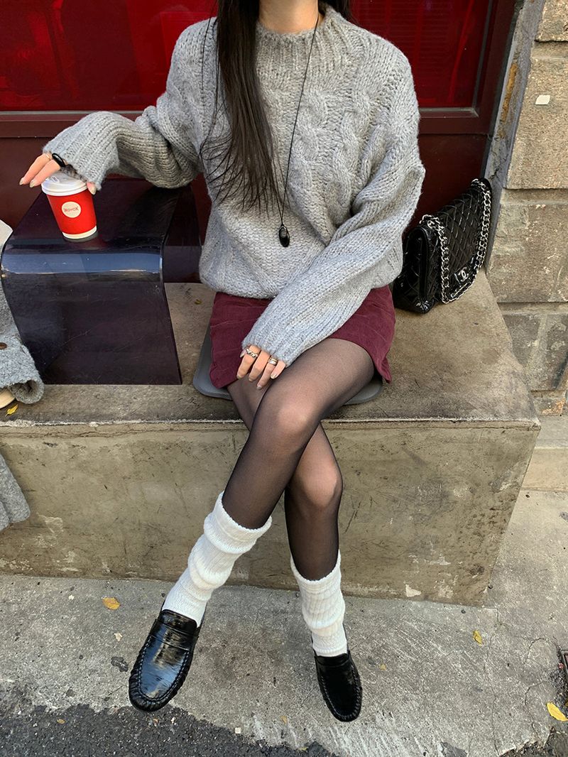 [MADE] MUHR HIGH-NECK CABLE KNIT