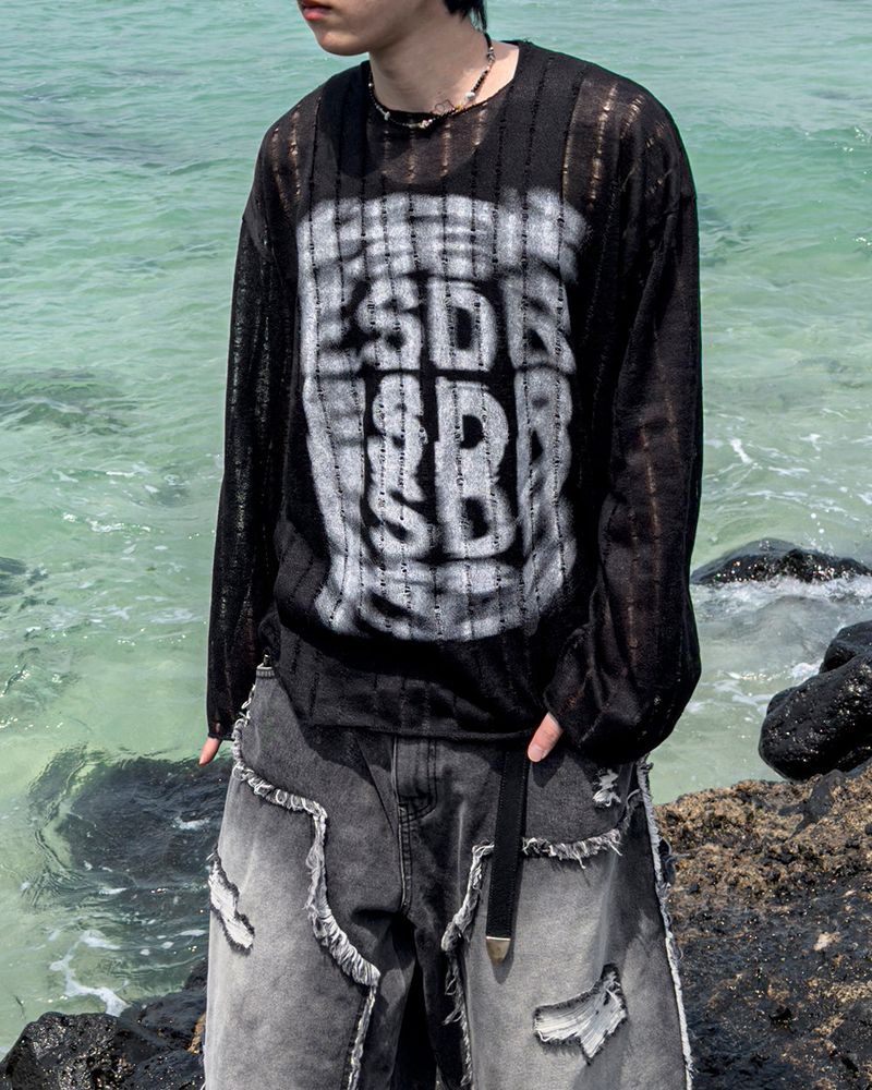 Lunera Painting See-through Knit