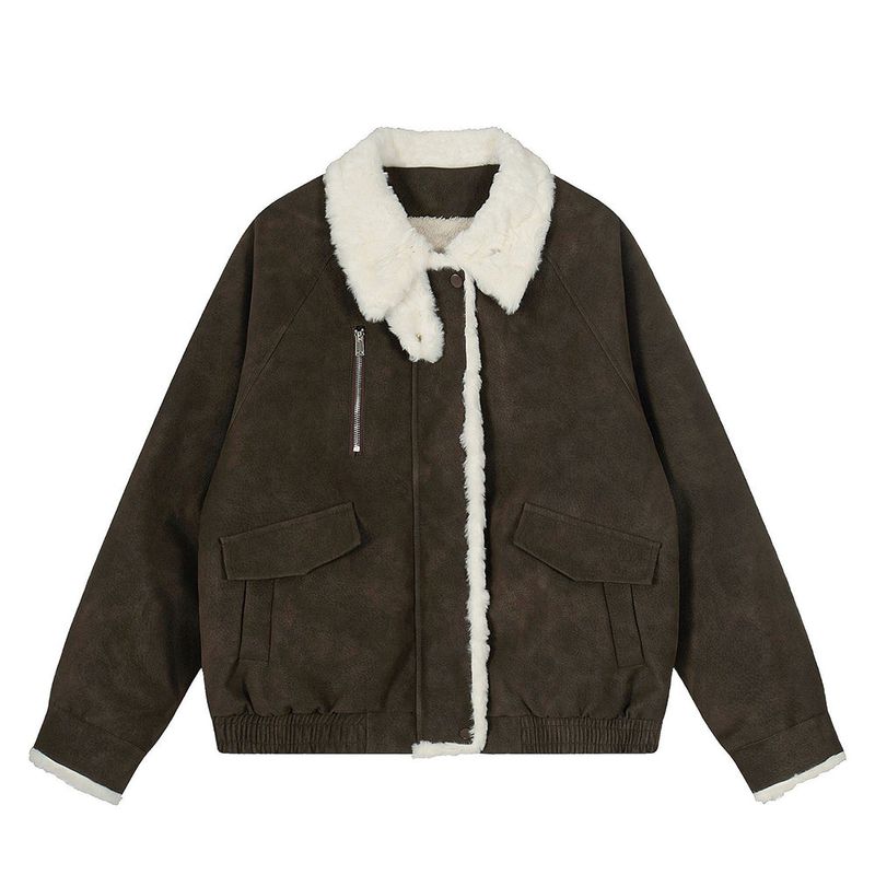 Cozy&Kitsch（コージーアンドキッチ）の「Reind Fur Detail Suede Jacket（Jackets/Outerwear）」