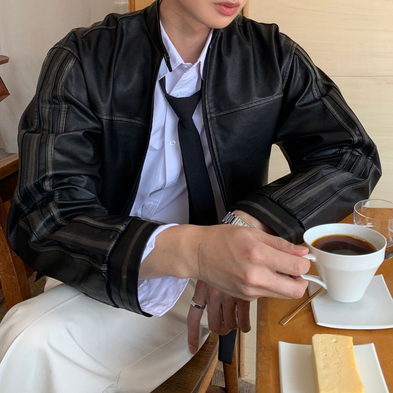 lemenne（ルメンヌ）の「LMN deep washing leather crop jacket (2 colors)（Jackets/Outerwear）」