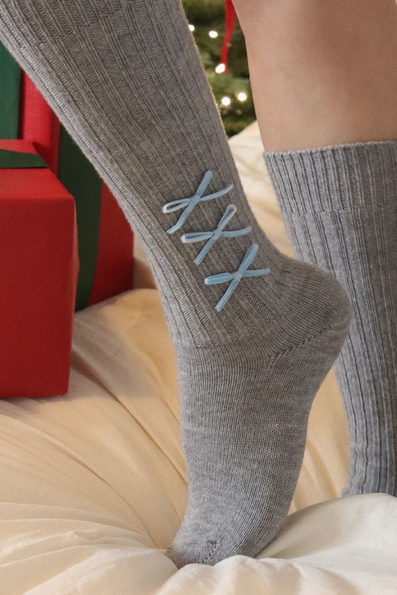 wool ribbon socks (2colors)