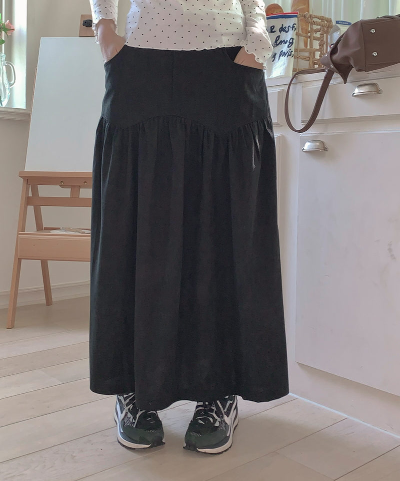 corduroy long skirt