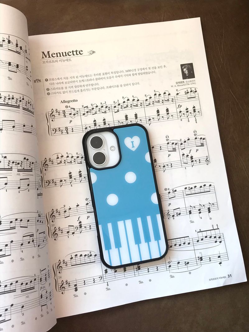 piano melody case -blue