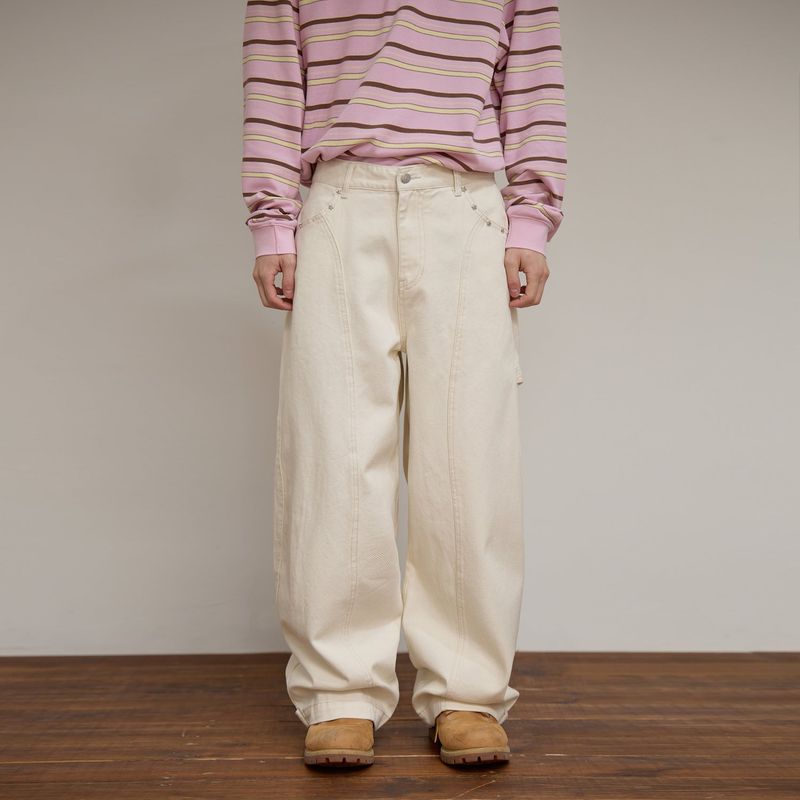 Cinch Bag Curved Cotton Pants
