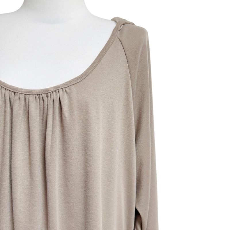 (3color) Shirring Deep Round Soft Wrap Hoodie