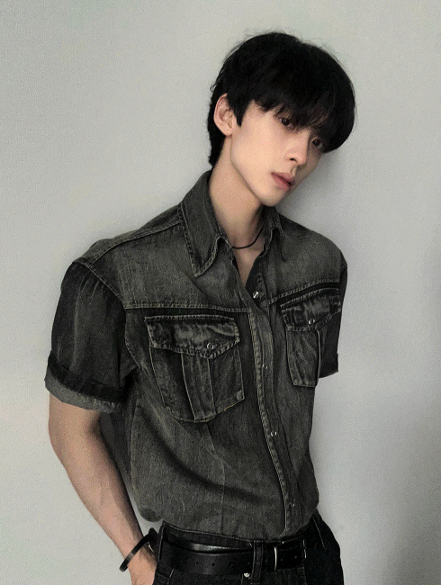 Dart denim shirt