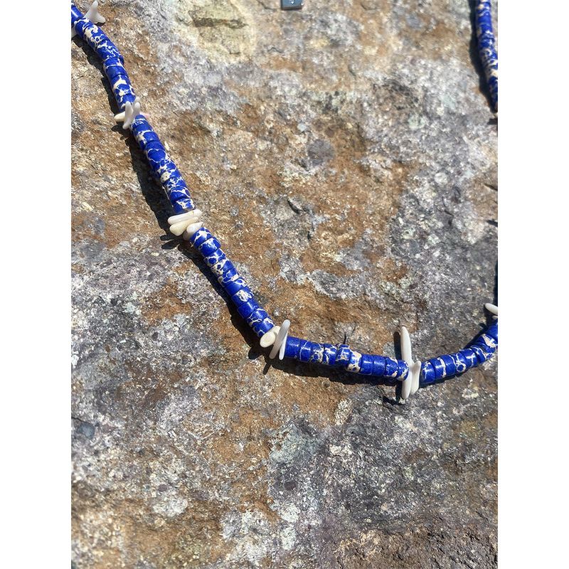 [HANDMADE] Blue gemstone necklace