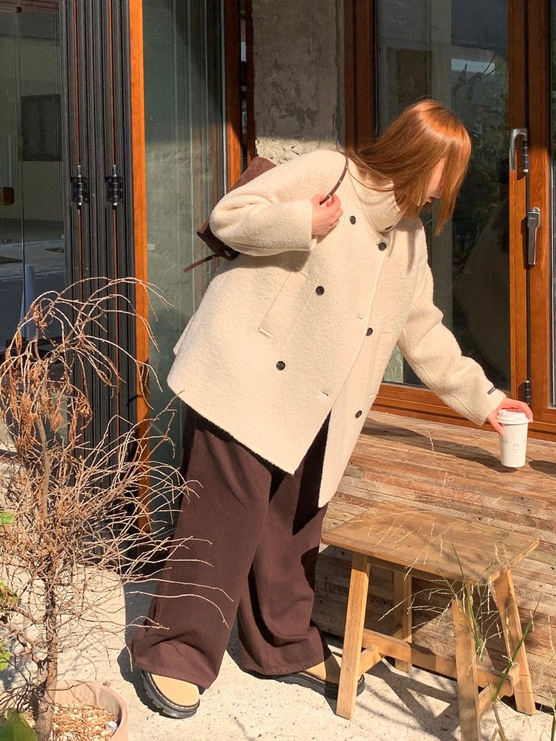 [MADE] KYLIE WOOL ALPACA HANDMADE HALF DOUBLE COAT