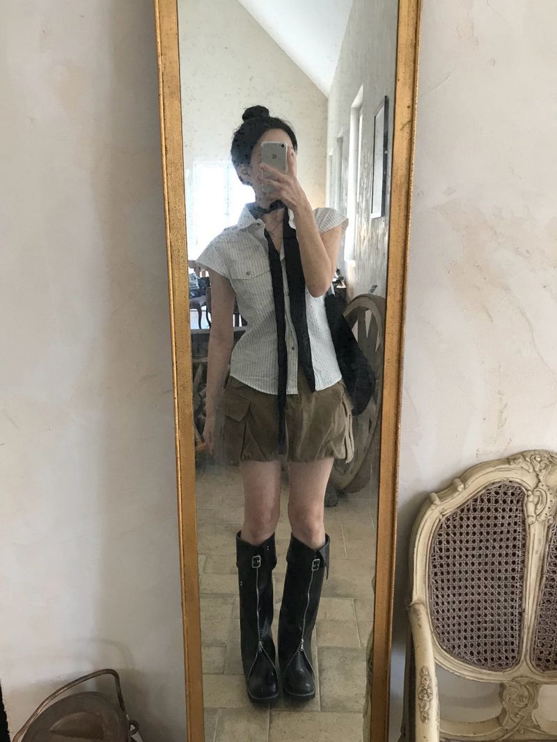 Wave See-through Wrinkle Long Scarf
