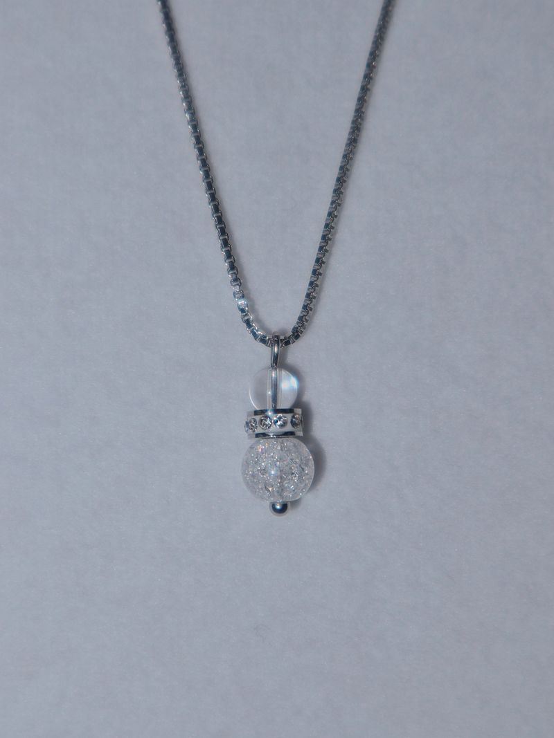 crack crystal drop necklace