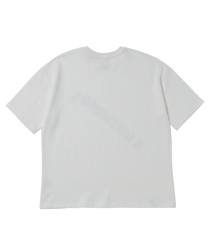 DIAGONAL PIN-KNIT 1/2 BOX TEE (Off-White)