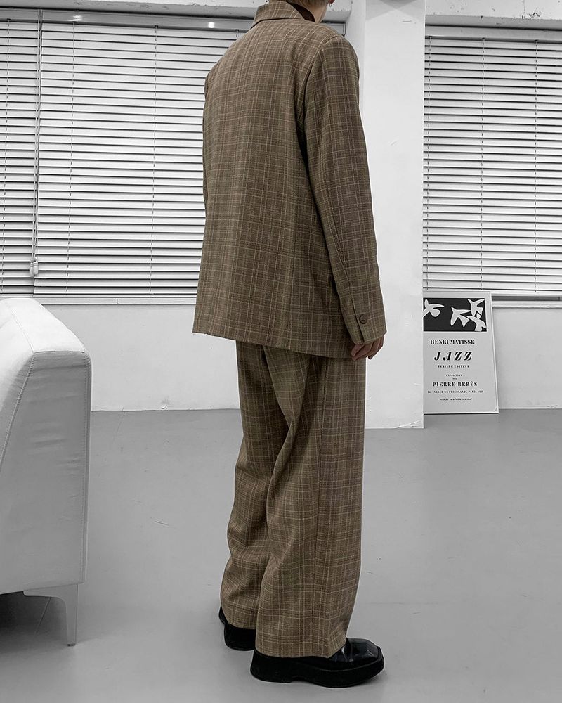 Midas Check Wide Slacks (2 colors)