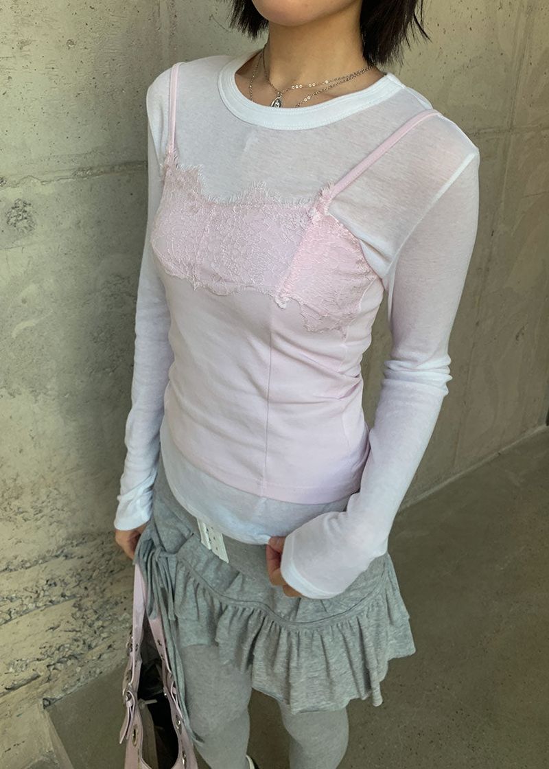 LACE LINE SLEEVELESS (4color)