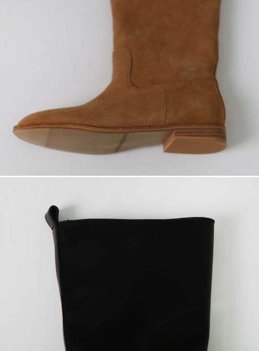 TD Suede Leather Middle Boots (2color)