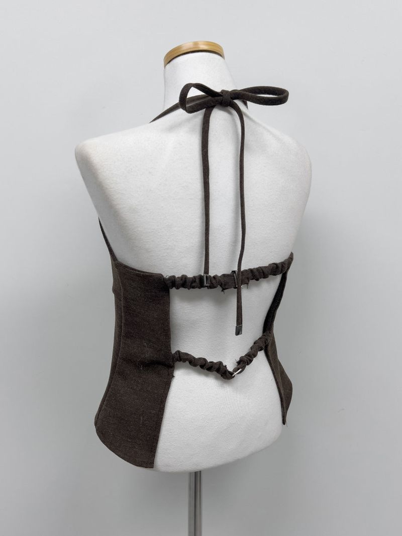 [Setup Available] Pepper Halter Neck Layered Bustier