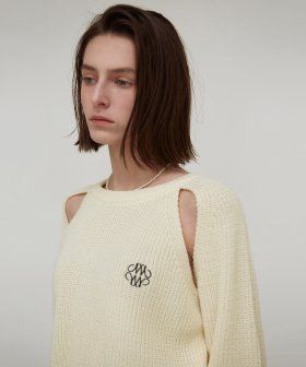 RIBBED CUT OUT KNIT_BLACK