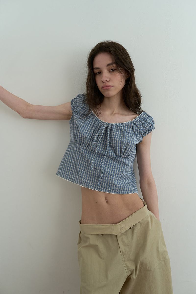 Bow bermuda pants_beige
