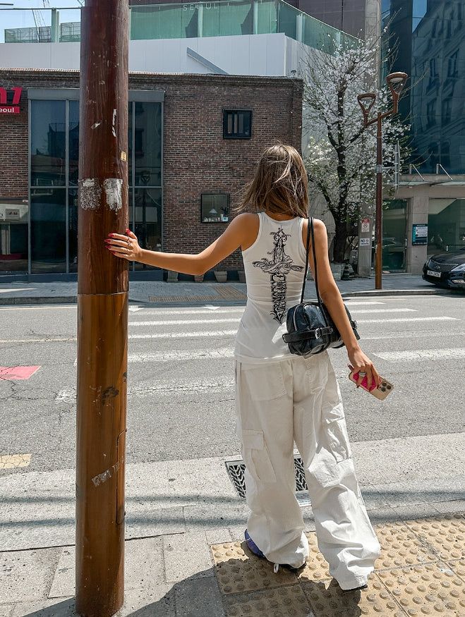Taffy washed parachute cargo pants