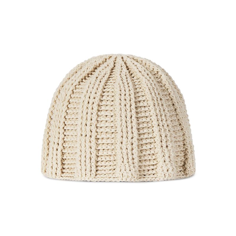 VA Label Crochet Wave Bucket Hat / Beige
