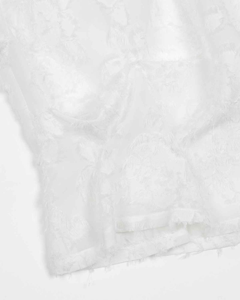 Pinched Sleeveless _ WHITE