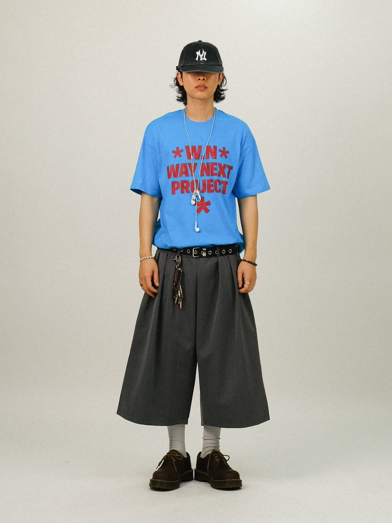 TIN Stripe Banding Bermuda Slacks