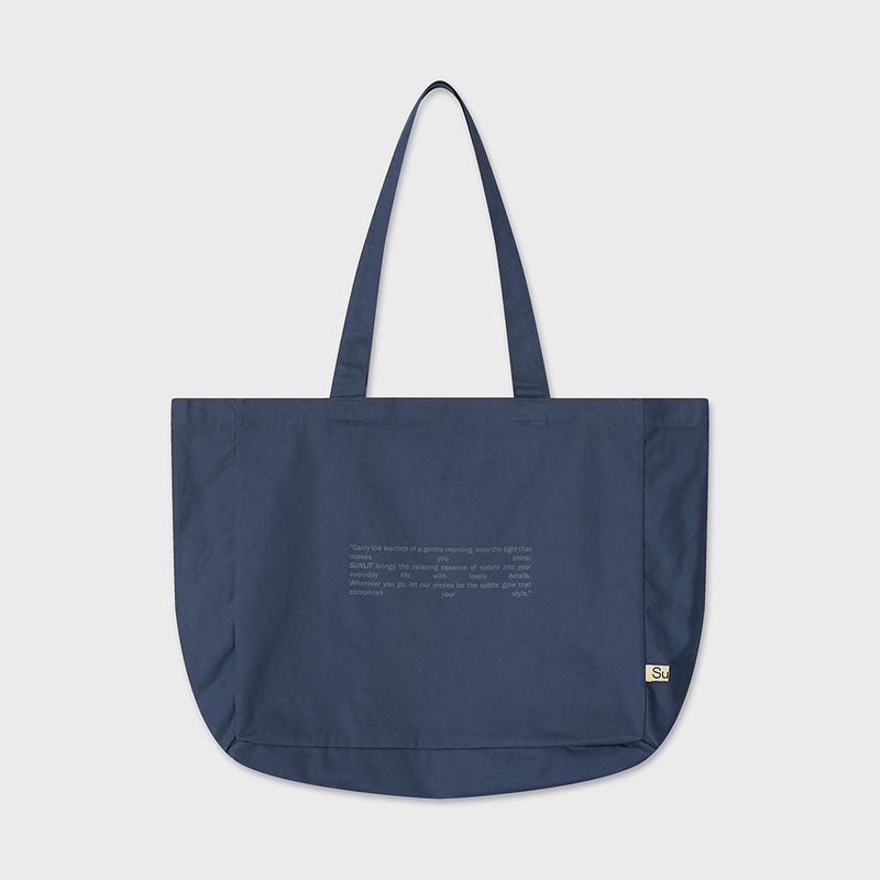 Sunlit Lettering Eco Bag (Steel Navy)