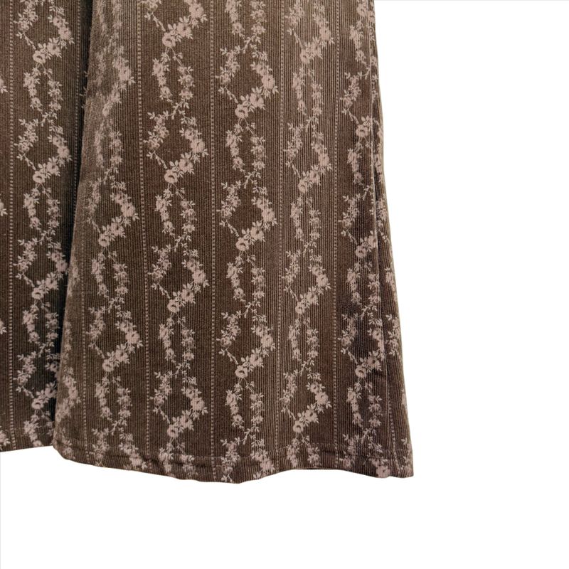 (2color) Vine Flower Corduroy Pants