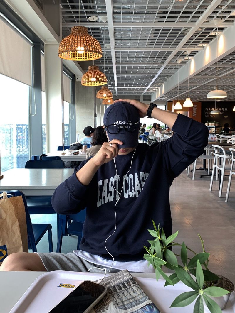 LOOKPLE（ルックプル）の「Look Hamir East Coast Lettering Heavy Cotton Oversized Sweatshirt（Tops）」