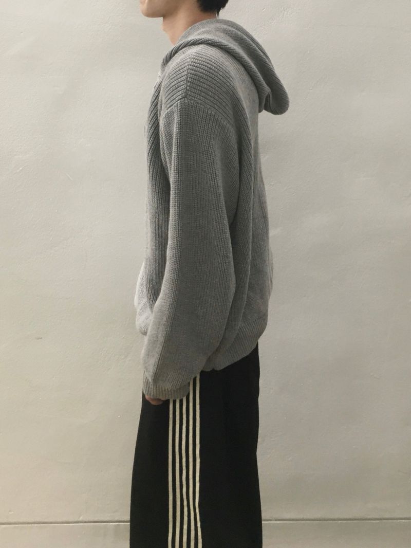 Meliou Crop Knit Hooded Zip-Up 3C
