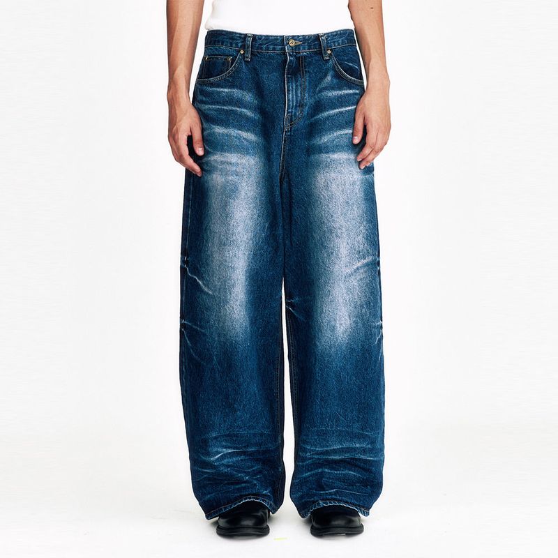 Sserpe（セルぺ）の「Starry Night Washed Wide Denim Pants Blue（Pants）」