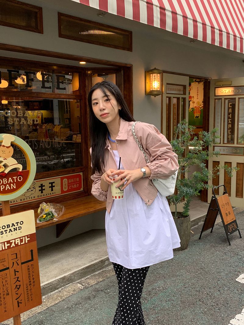 [MADE] Dot Pleated Long Bootcut Pants
